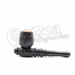 Wooden pipe with soapstone filter 10 - 14 cm 2